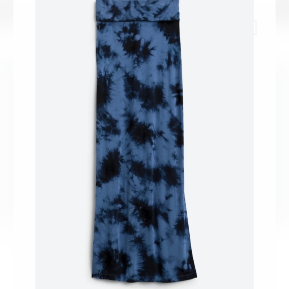 NWOT-SPLENDID Zarah Maxi Blue and Black  Skirt - Picture 2 of 10